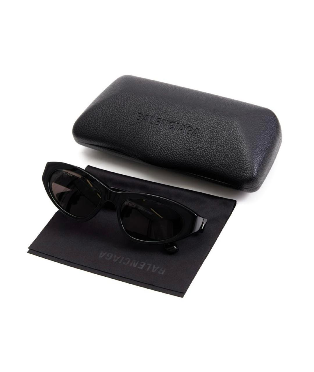 BALENCIAGA Черные пластиковые солнцезащитные очки, фото 6
