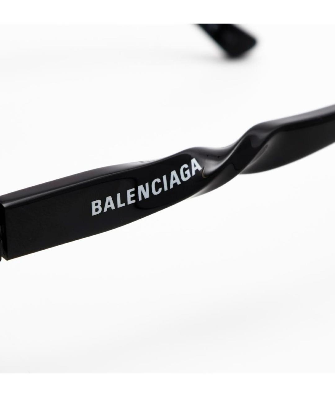 BALENCIAGA Черные пластиковые солнцезащитные очки, фото 5