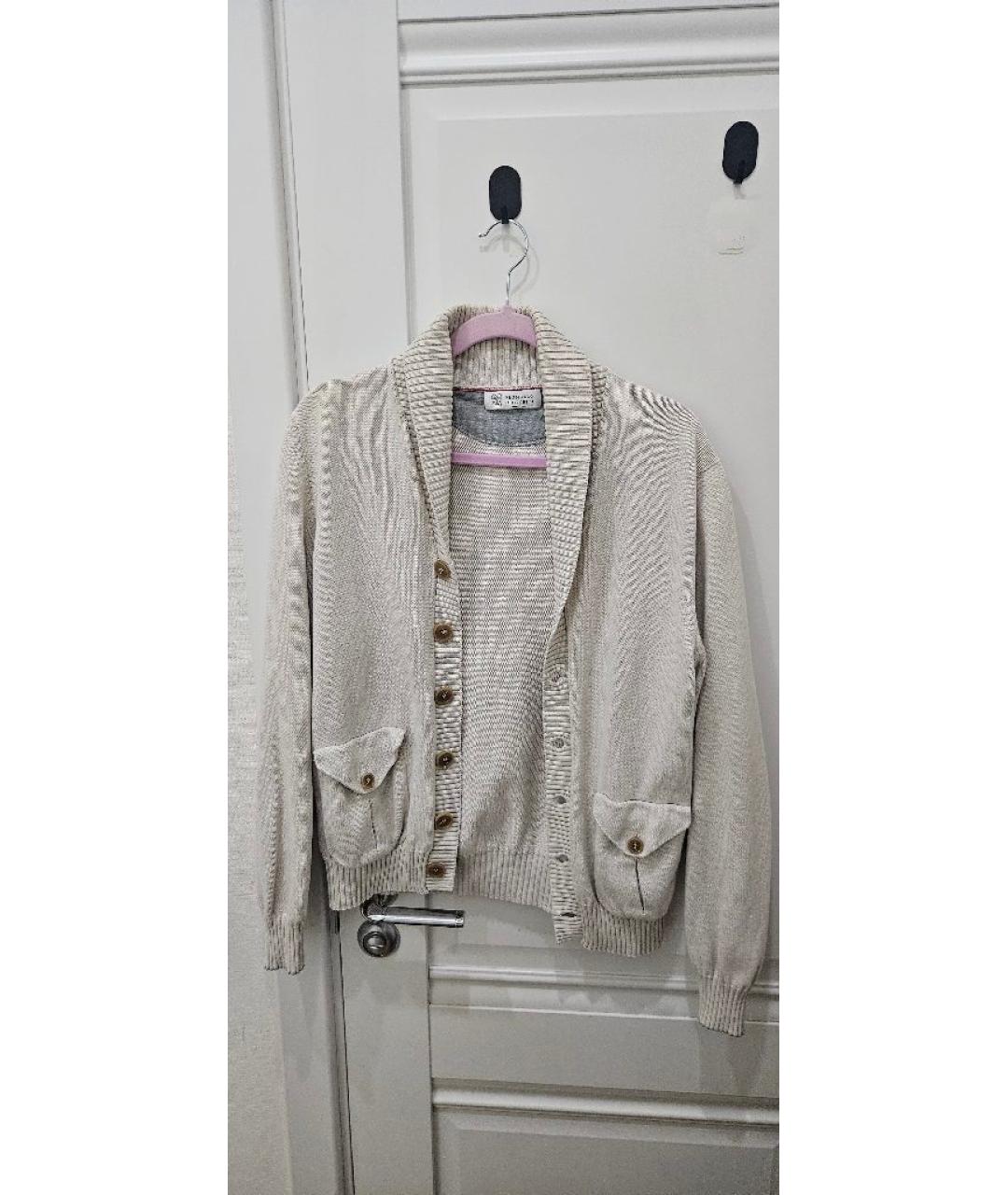 BRUNELLO CUCINELLI Бежевый хлопковый кардиган, фото 1