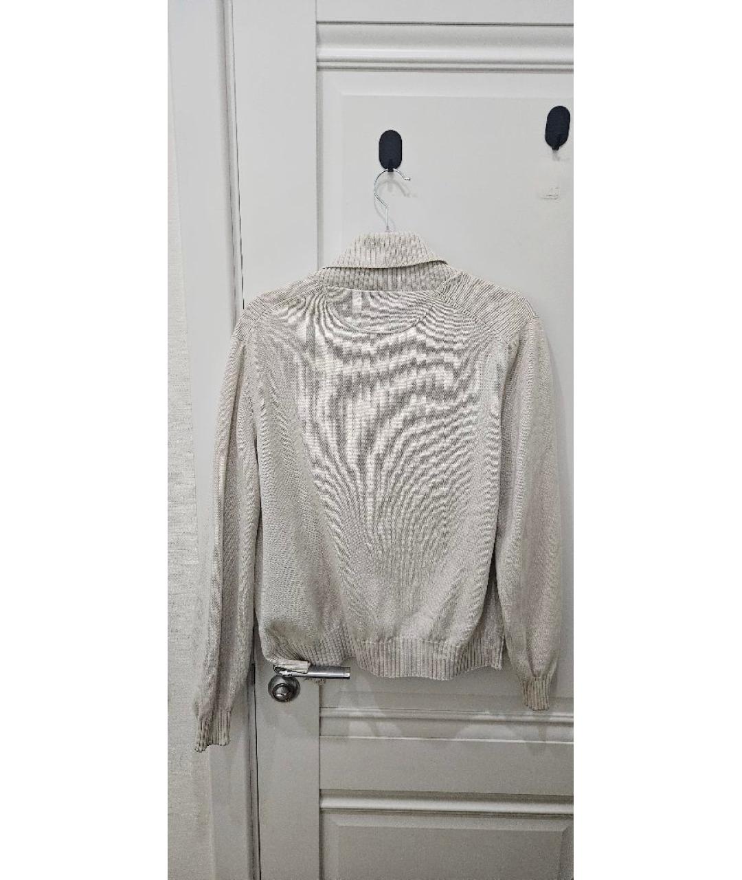 BRUNELLO CUCINELLI Бежевый хлопковый кардиган, фото 2