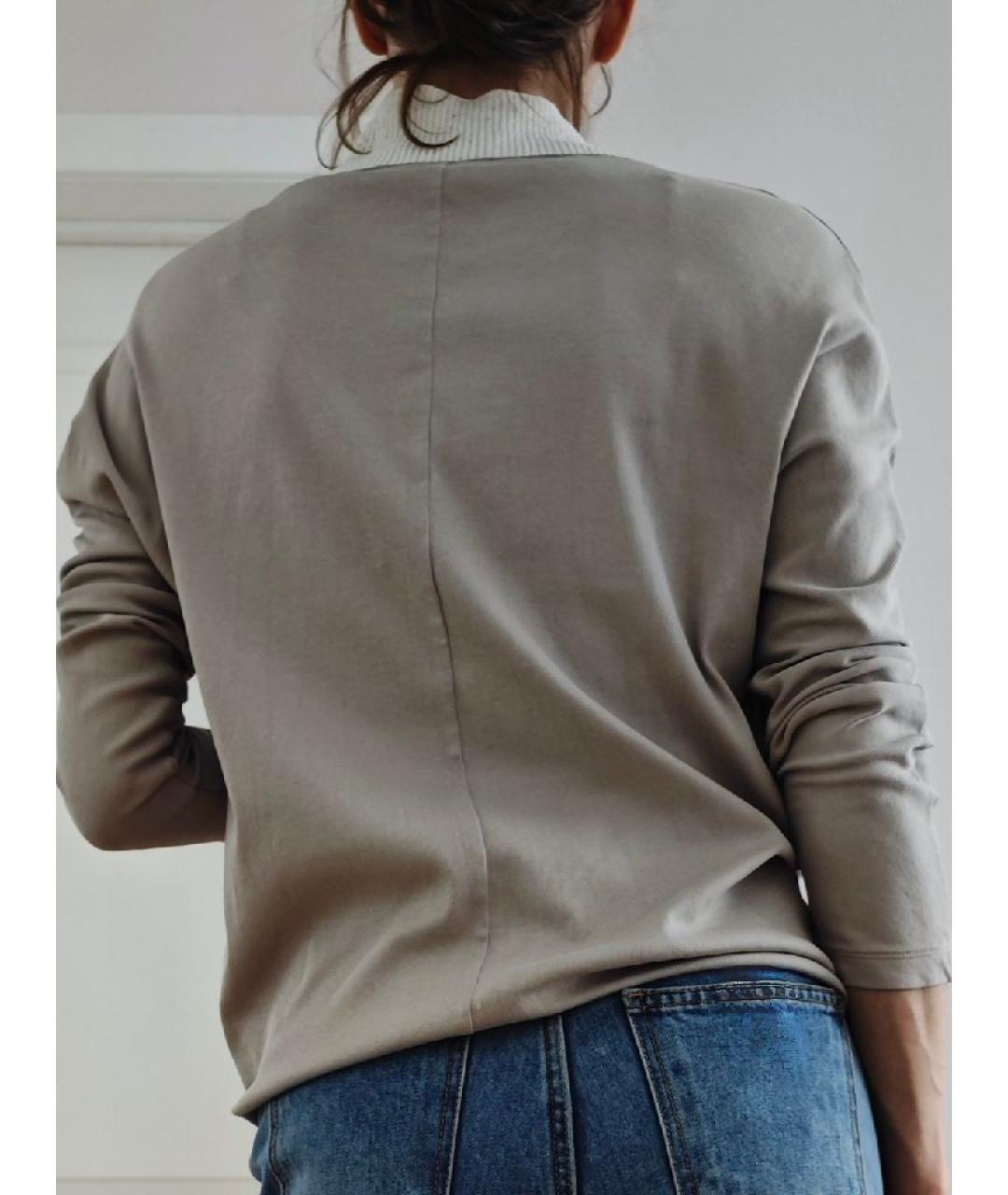 FABIANA FILIPPI Серый хлопковый джемпер / свитер, фото 2