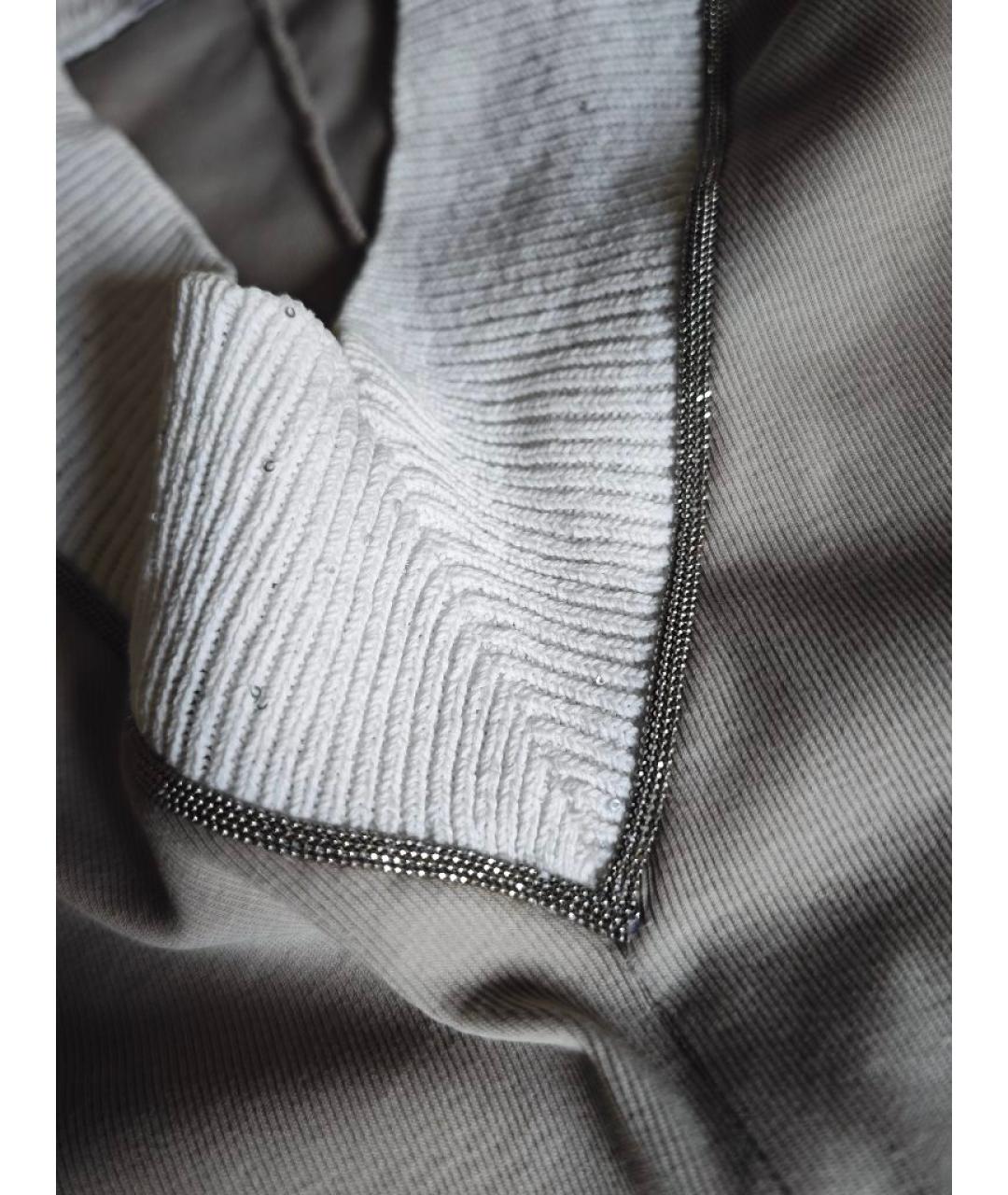 FABIANA FILIPPI Серый хлопковый джемпер / свитер, фото 6