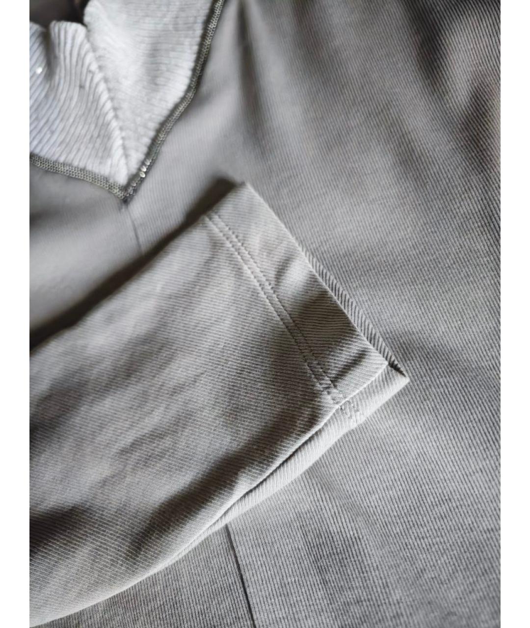 FABIANA FILIPPI Серый хлопковый джемпер / свитер, фото 8