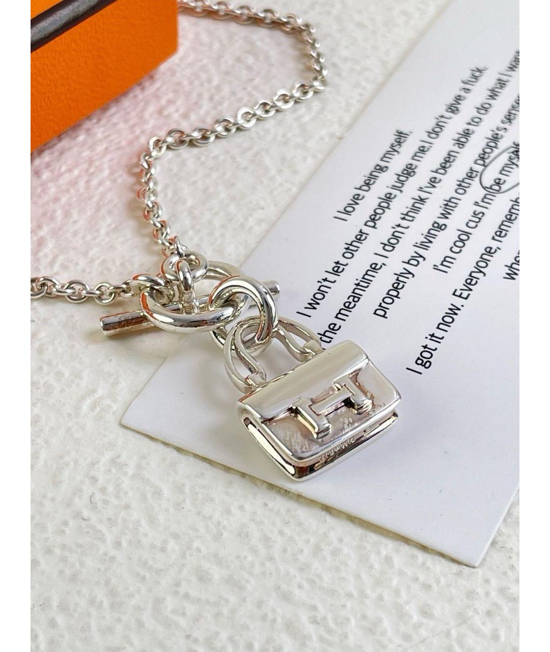 HERMES Серебряное колье, фото 2