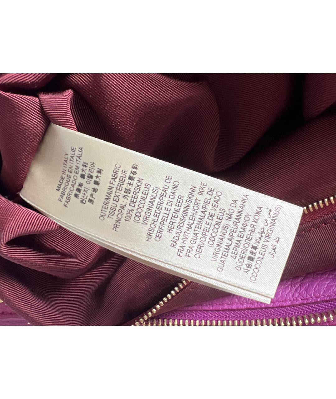 BURBERRY Фуксия кожаная сумка тоут, фото 8