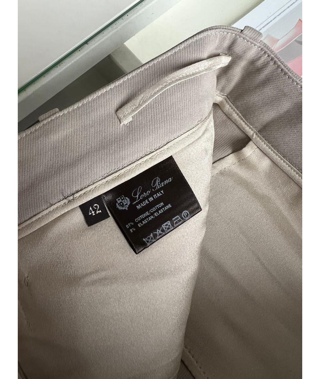 LORO PIANA Хлопковые брюки узкие, фото 4