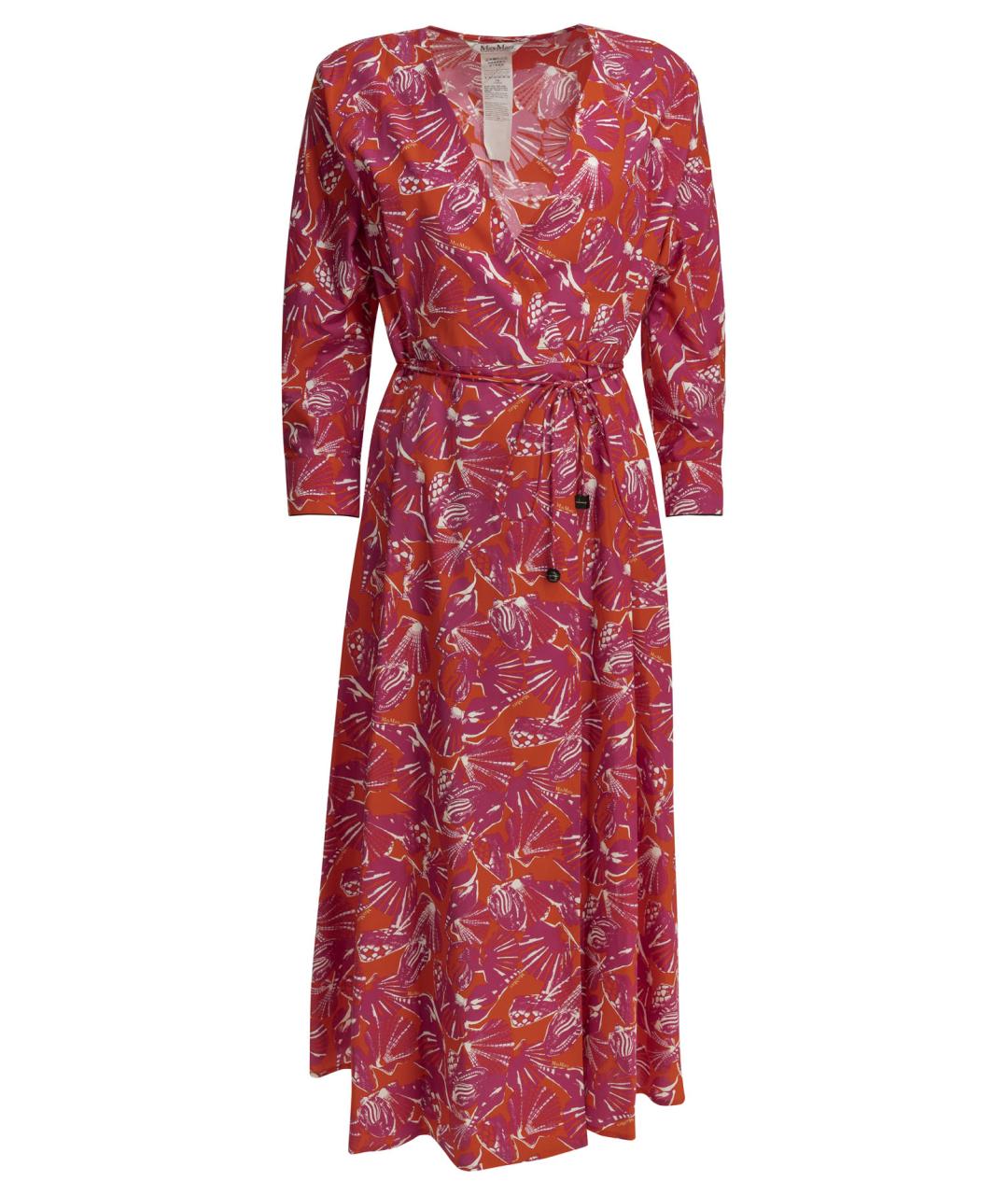 MAX MARA Фуксия хлопковое повседневное платье, фото 1