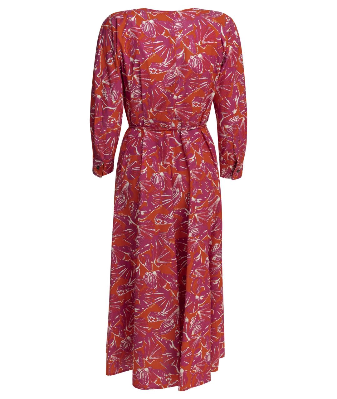 MAX MARA Фуксия хлопковое повседневное платье, фото 2