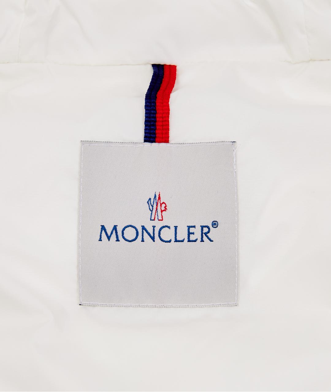 MONCLER Белый полиамидовый пуховик, фото 2