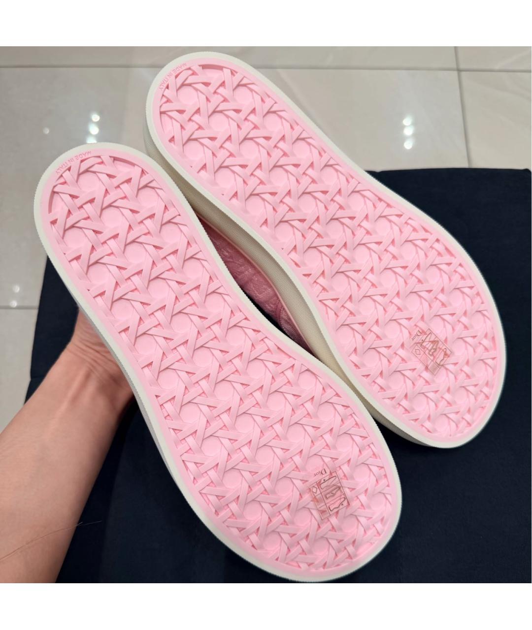 CHRISTIAN DIOR Розовые текстильные кеды, фото 7
