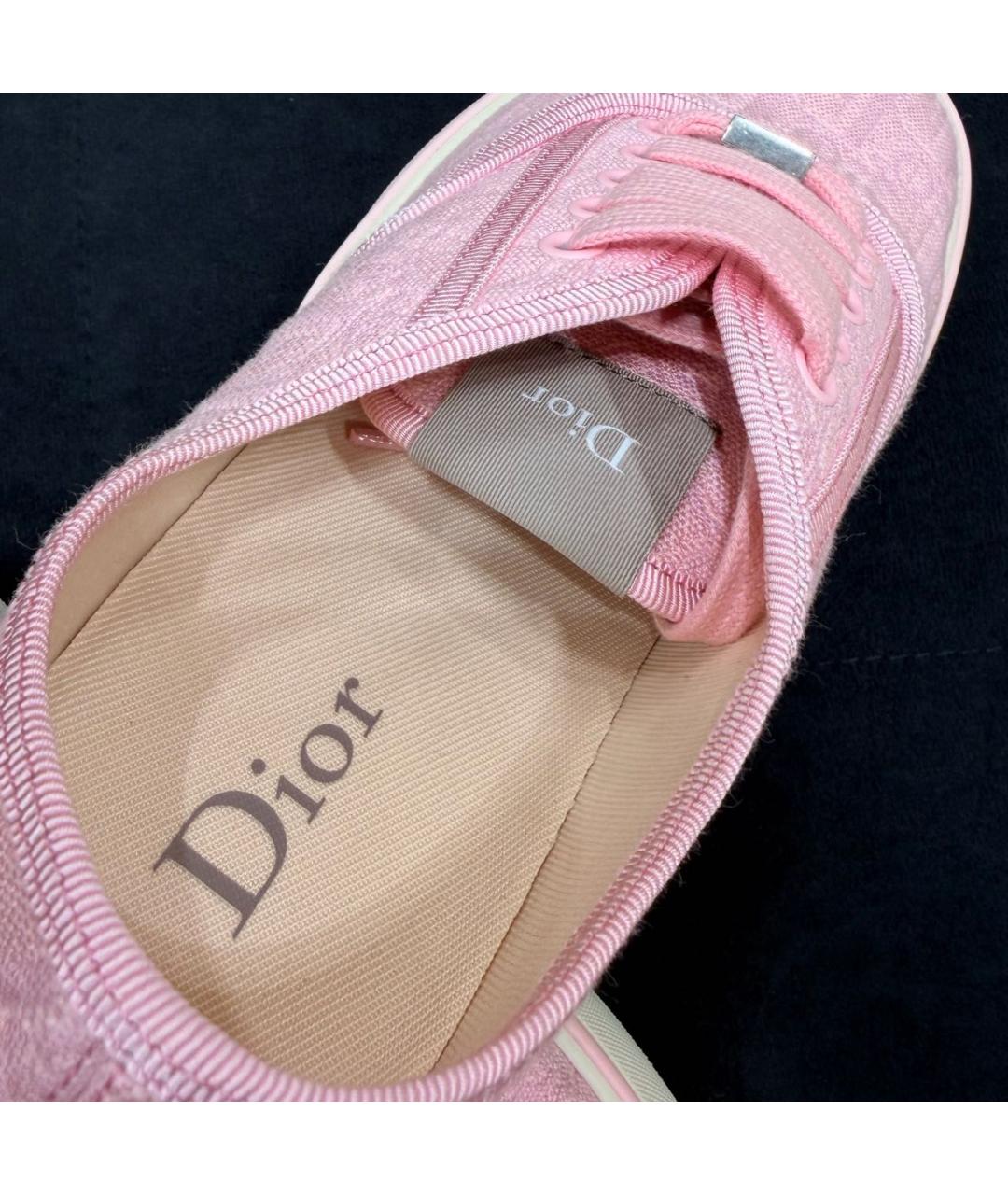 CHRISTIAN DIOR Розовые текстильные кеды, фото 4