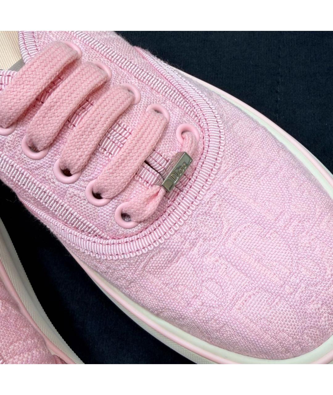 CHRISTIAN DIOR Розовые текстильные кеды, фото 5