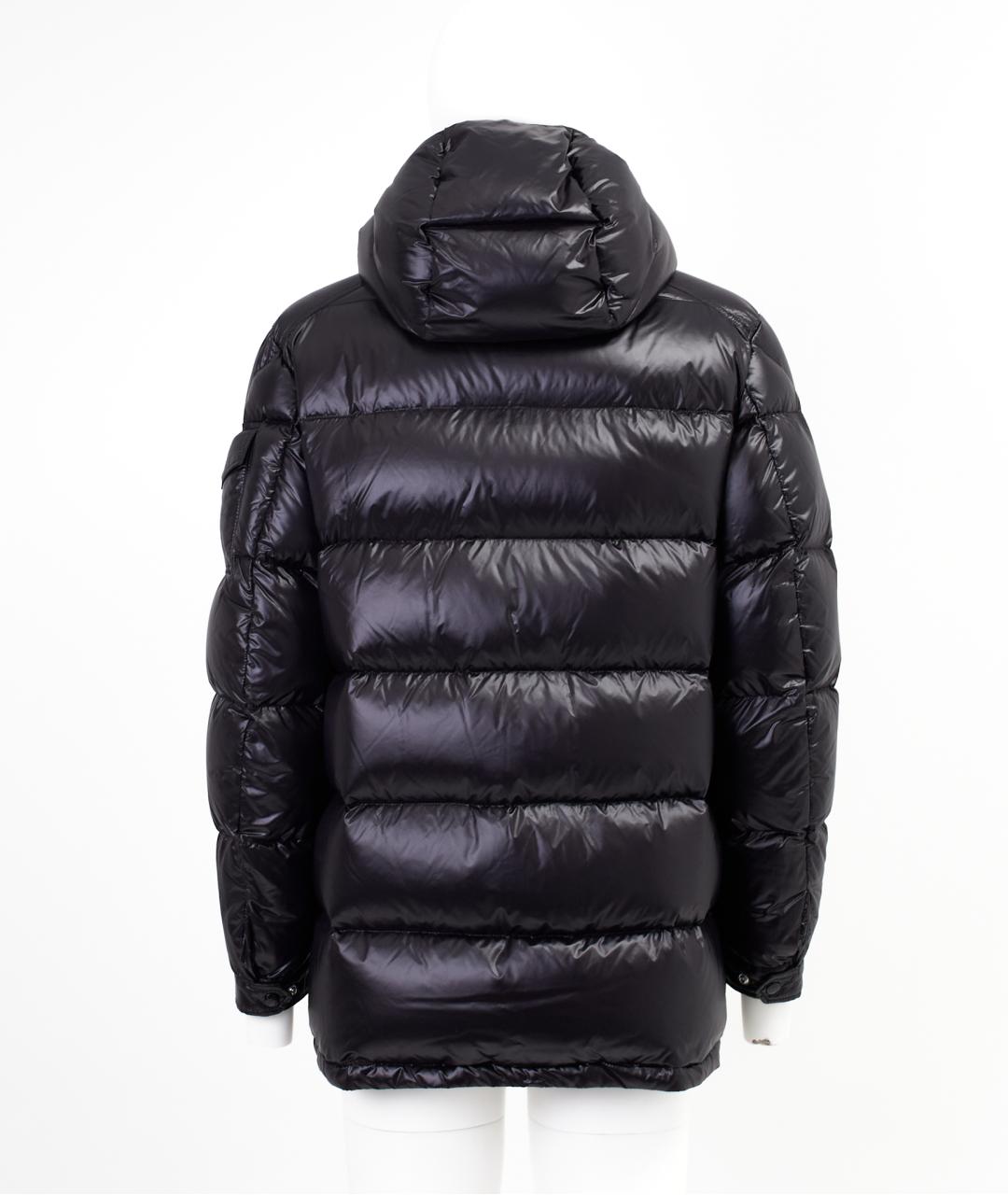 MONCLER Черный полиамидовый пуховик, фото 4