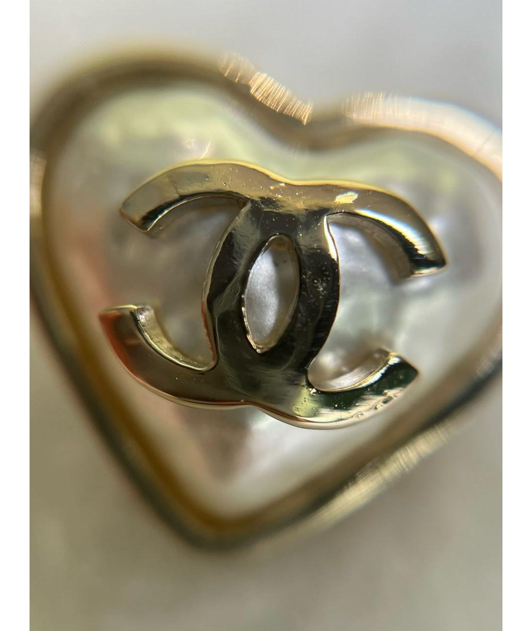 CHANEL Золотые металлические серьги, фото 8