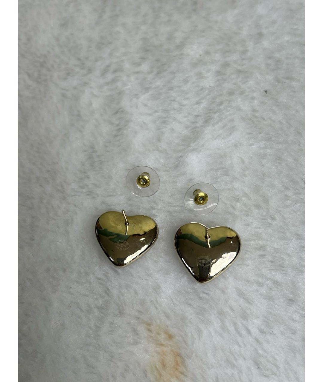 CHANEL Золотые металлические серьги, фото 3