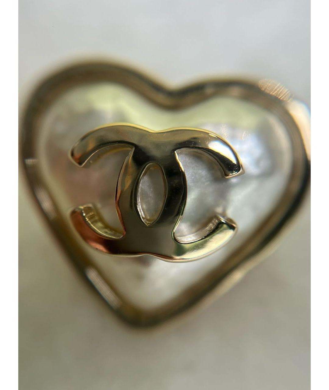 CHANEL Золотые металлические серьги, фото 7