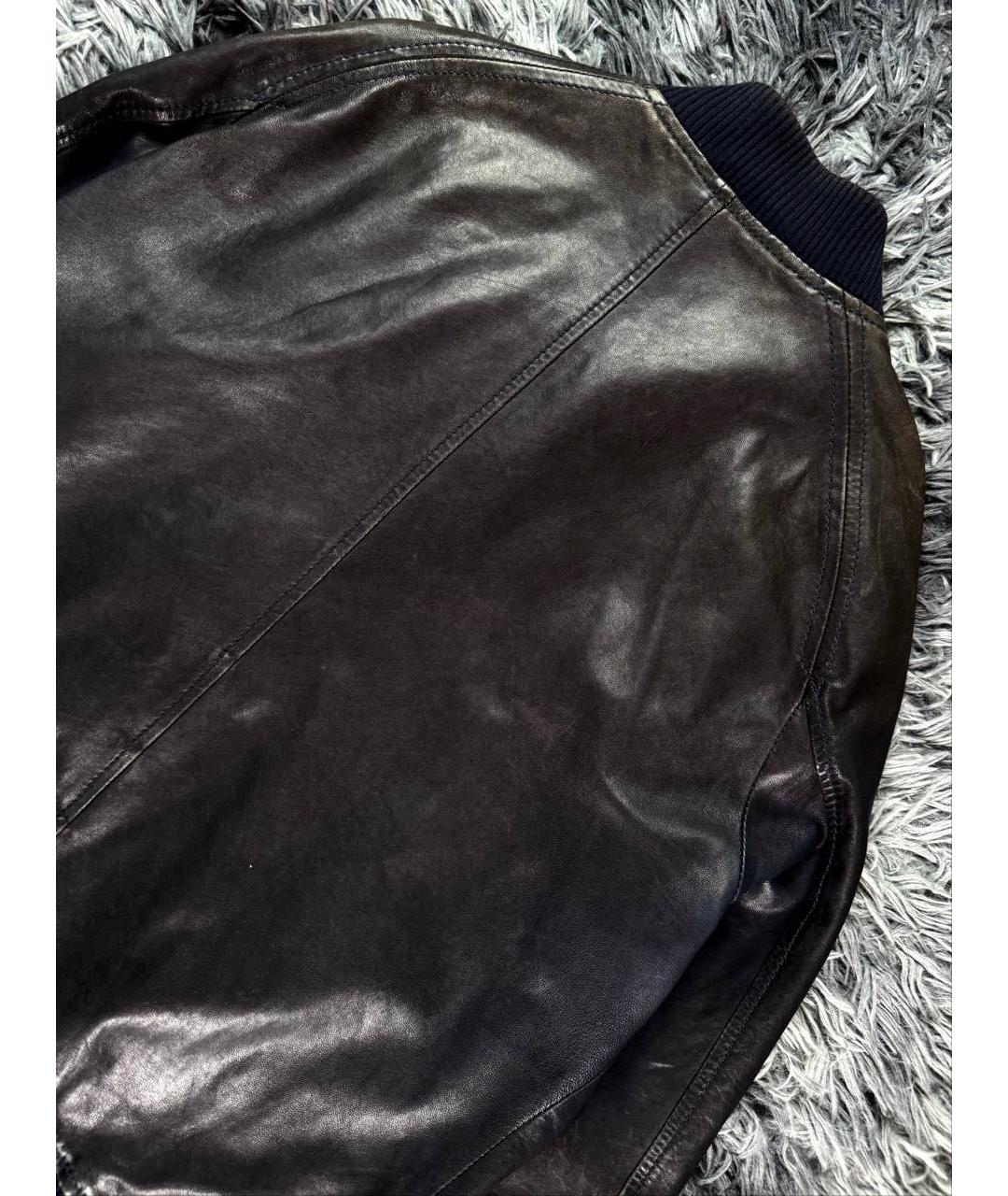 PIERRE BALMAIN Черная кожаная куртка, фото 3