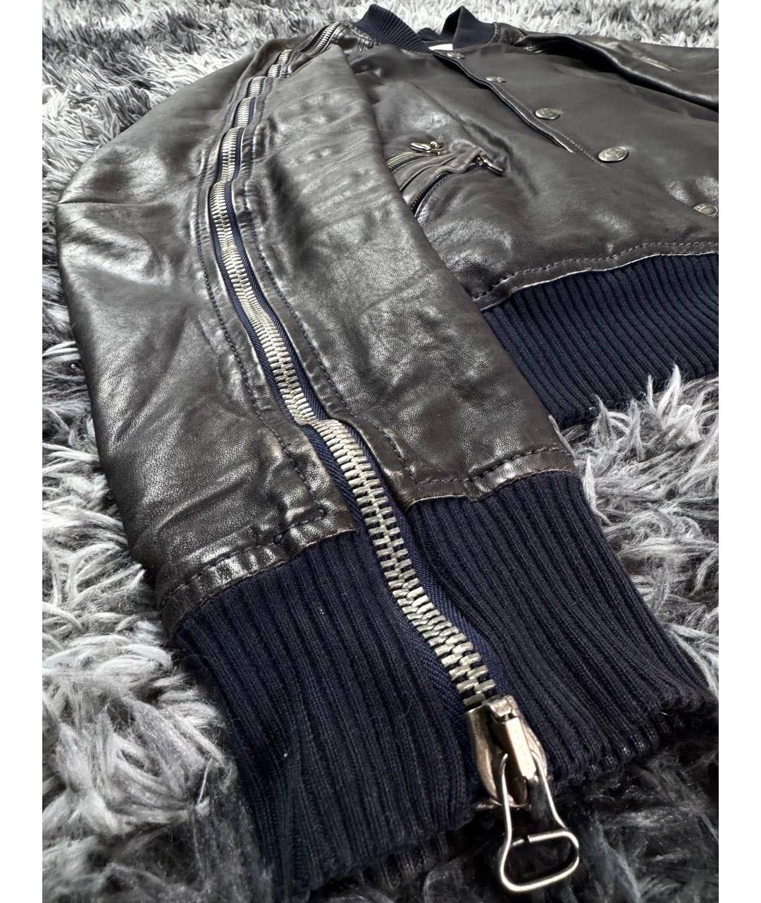 PIERRE BALMAIN Черная кожаная куртка, фото 7