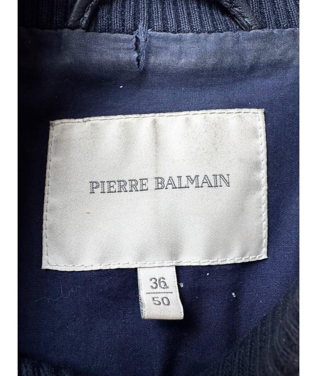 PIERRE BALMAIN Черная кожаная куртка, фото 5
