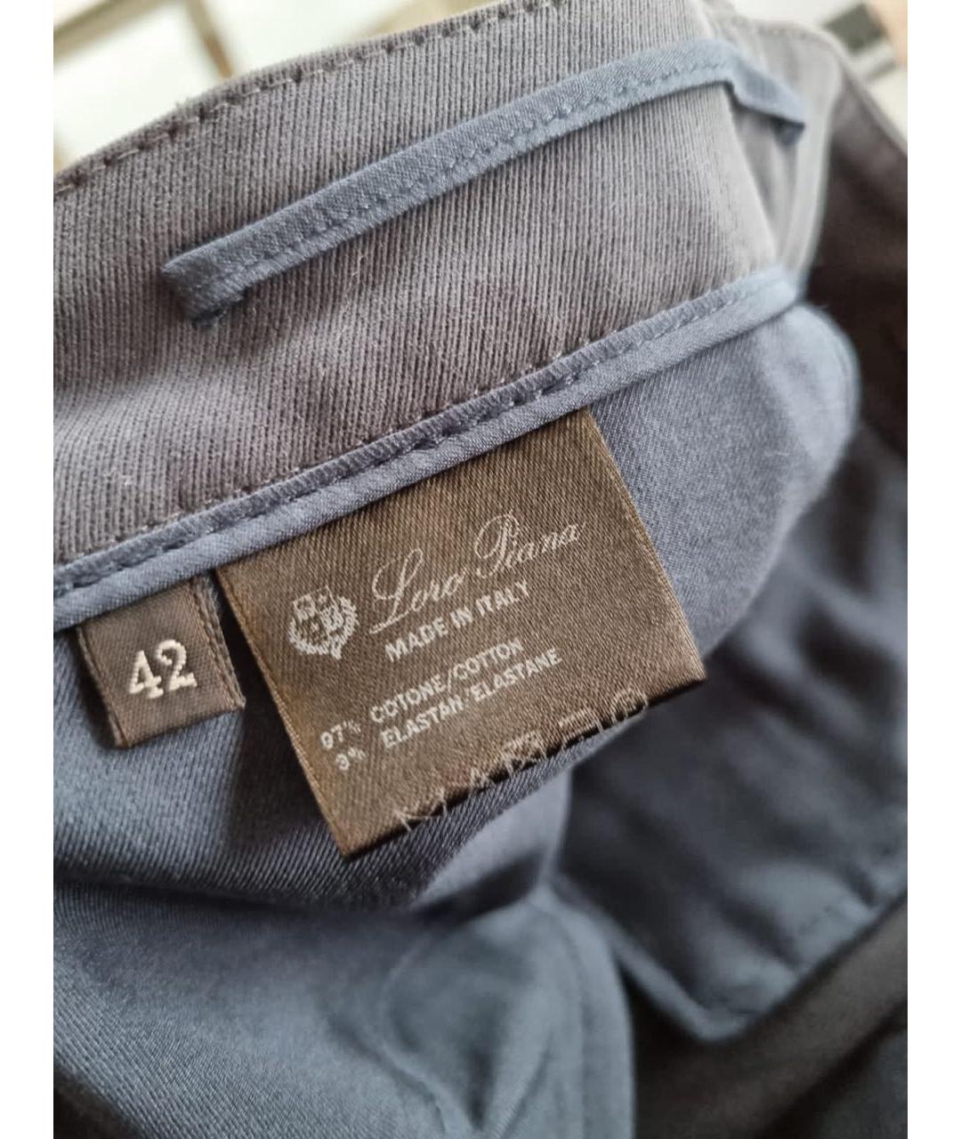 LORO PIANA Хлопковые брюки узкие, фото 4