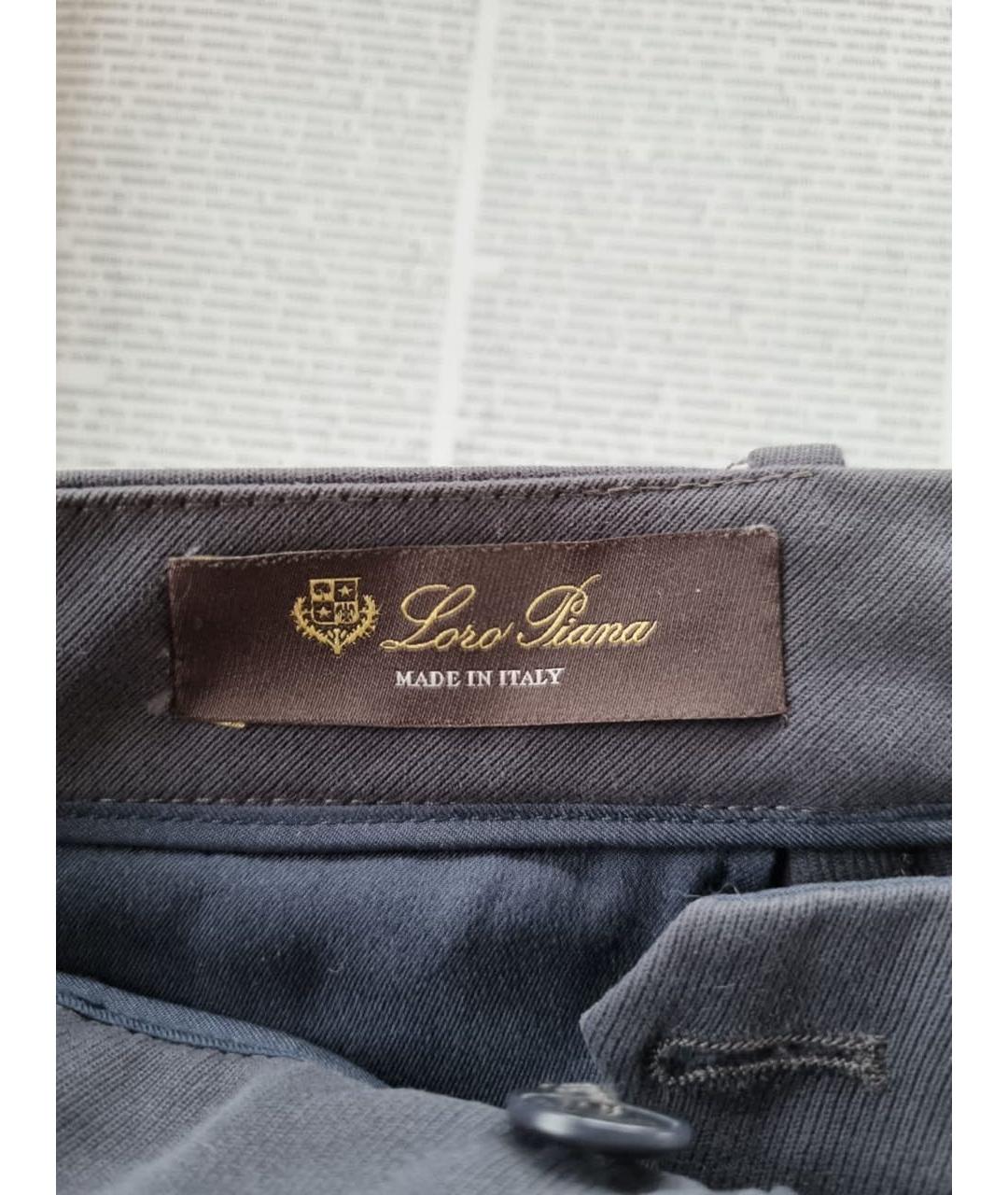 LORO PIANA Хлопковые брюки узкие, фото 3