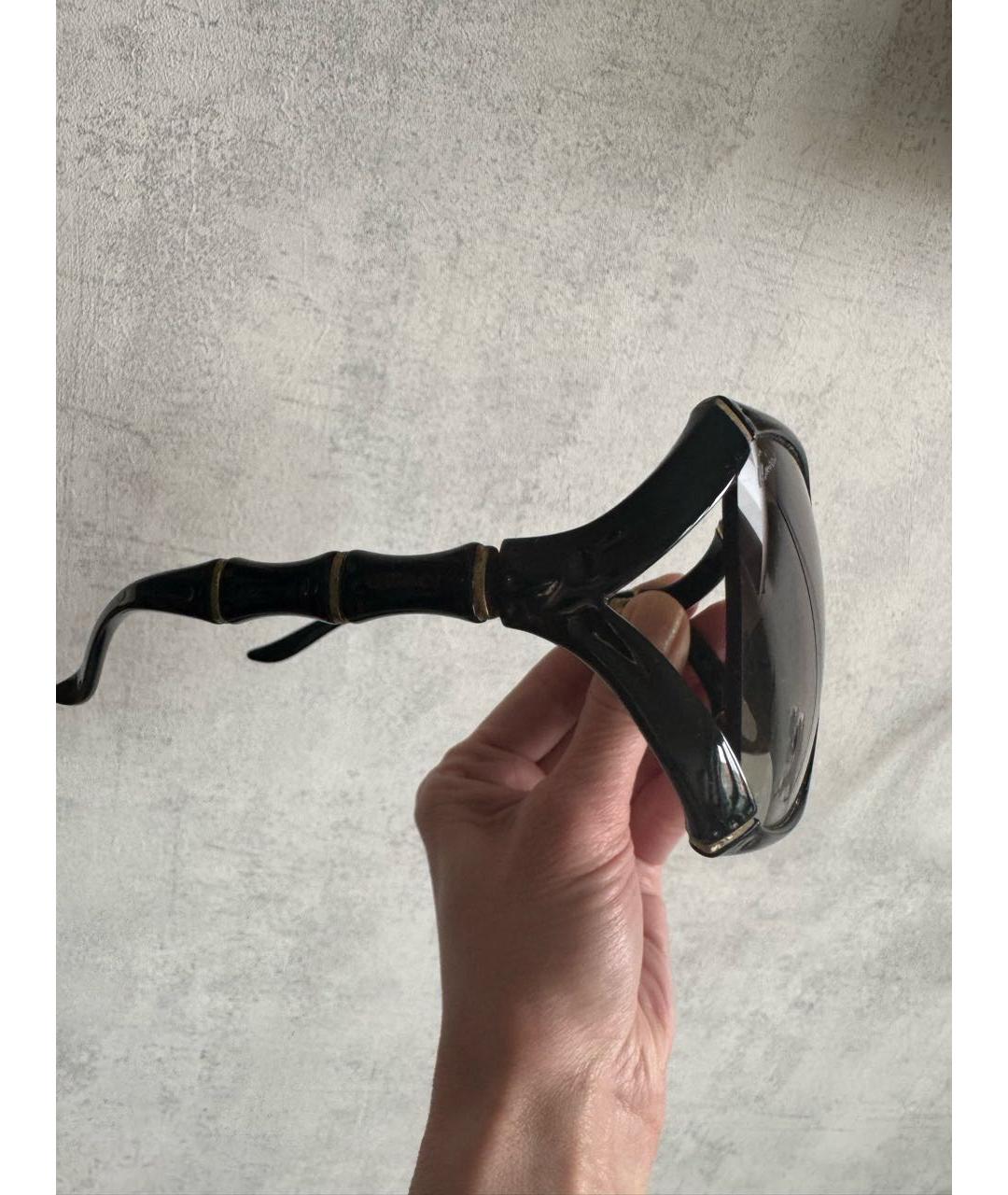 GUCCI Антрацитовые пластиковые солнцезащитные очки, фото 5
