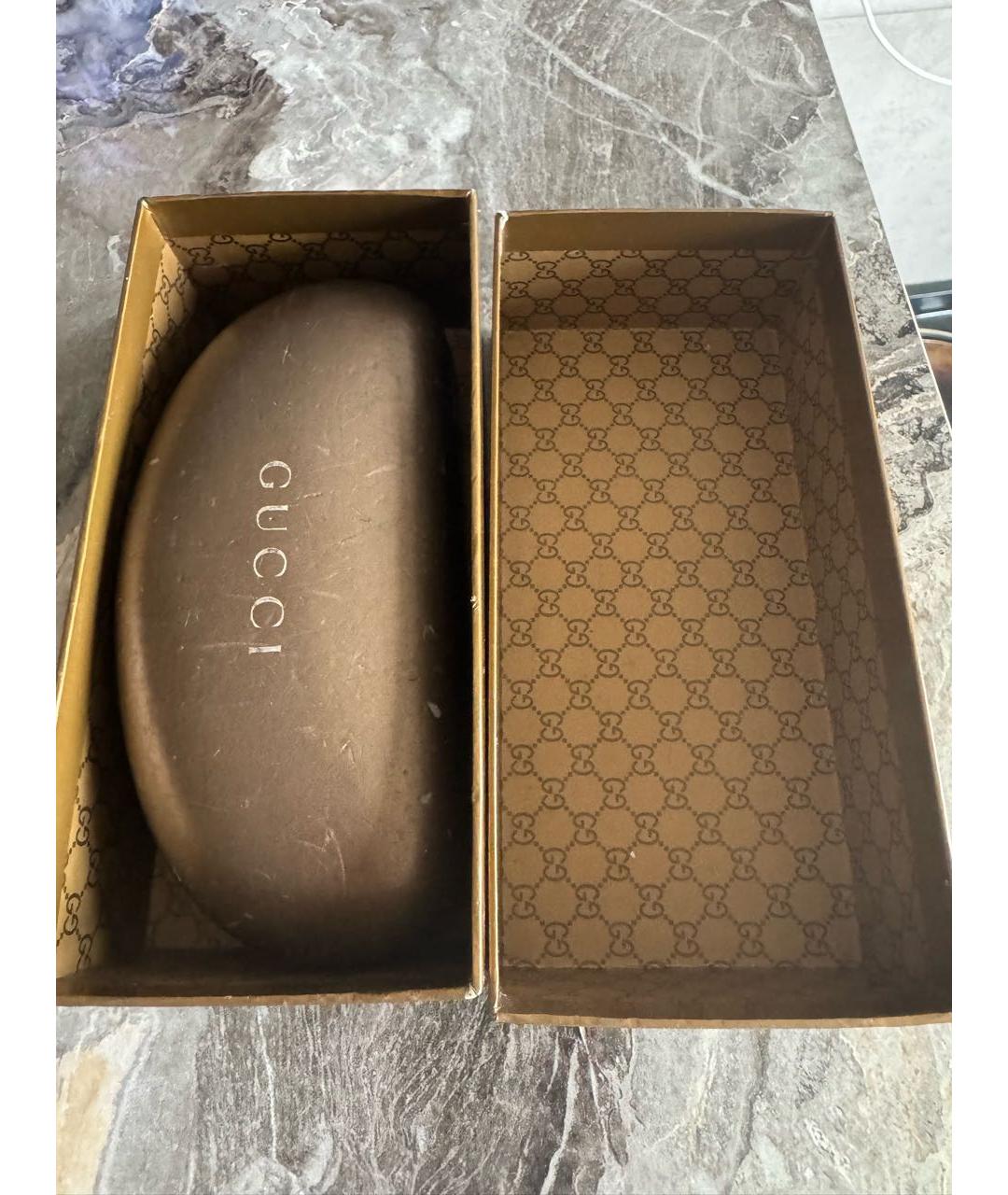 GUCCI Антрацитовые пластиковые солнцезащитные очки, фото 4