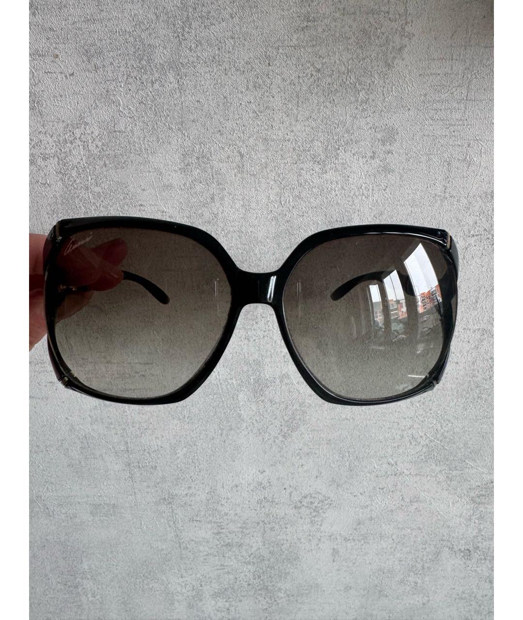 GUCCI Антрацитовые пластиковые солнцезащитные очки, фото 6