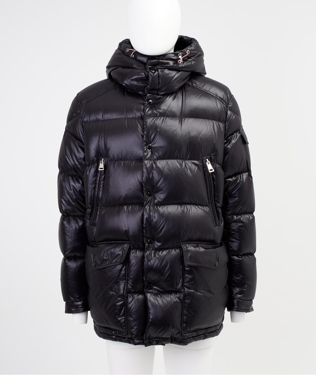 MONCLER Черный полиамидовый пуховик, фото 4