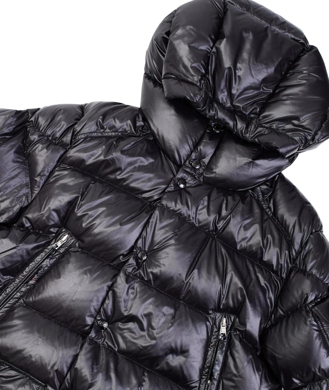 MONCLER Черный полиамидовый пуховик, фото 5