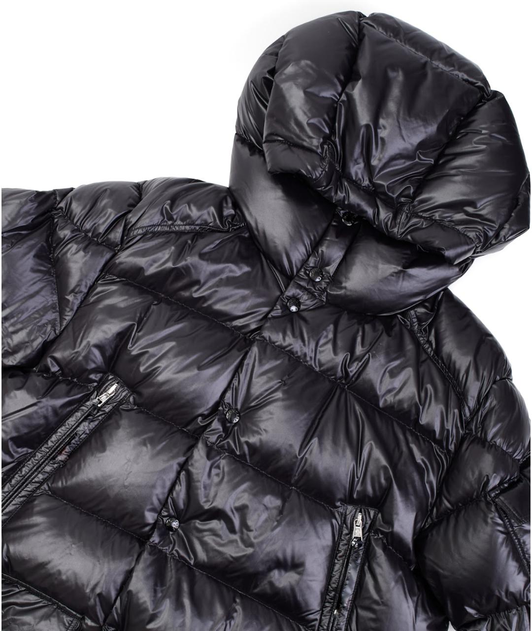 MONCLER Черный полиамидовый пуховик, фото 2