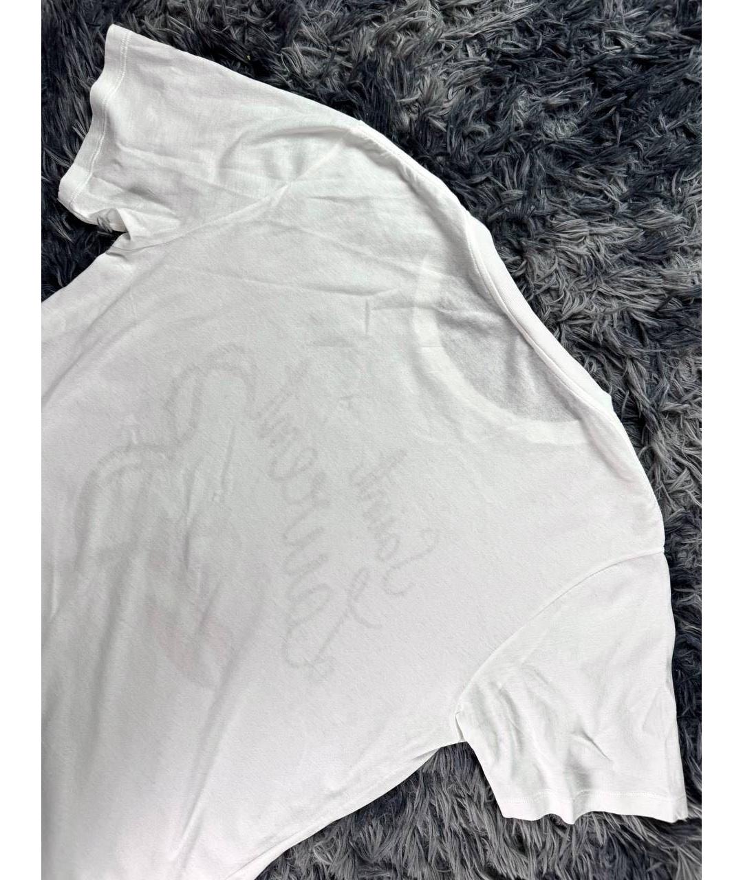 SAINT LAURENT Белая хлопковая футболка, фото 8