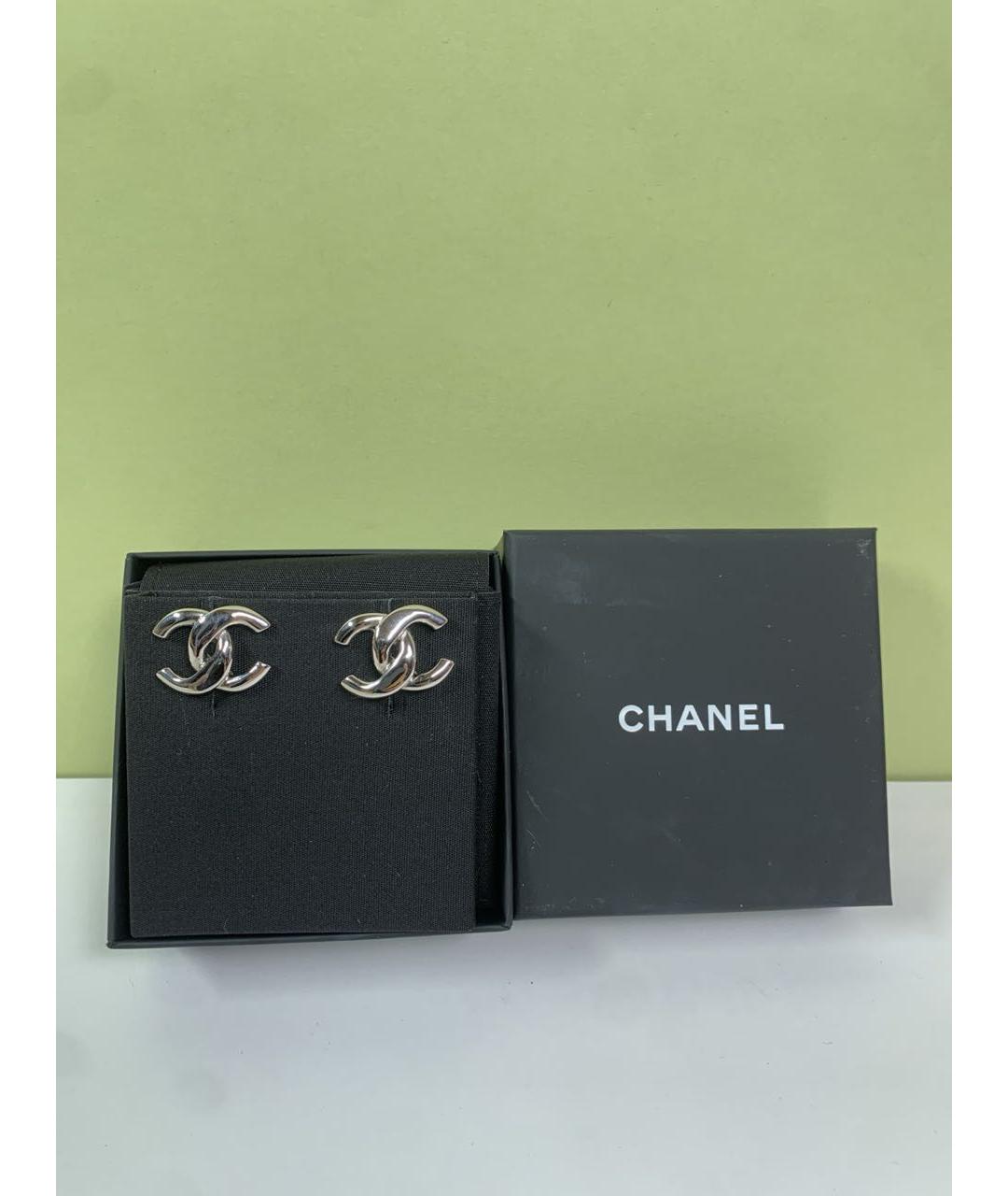 CHANEL Серебряные серьги, фото 2
