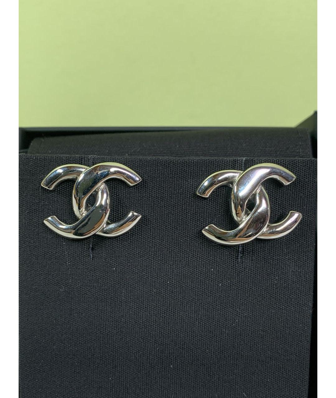 CHANEL Серебряные серьги, фото 3