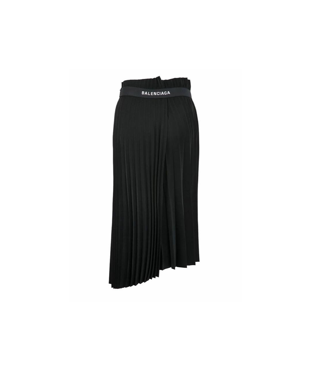 BALENCIAGA Черная полиамидовая юбка миди, фото 1
