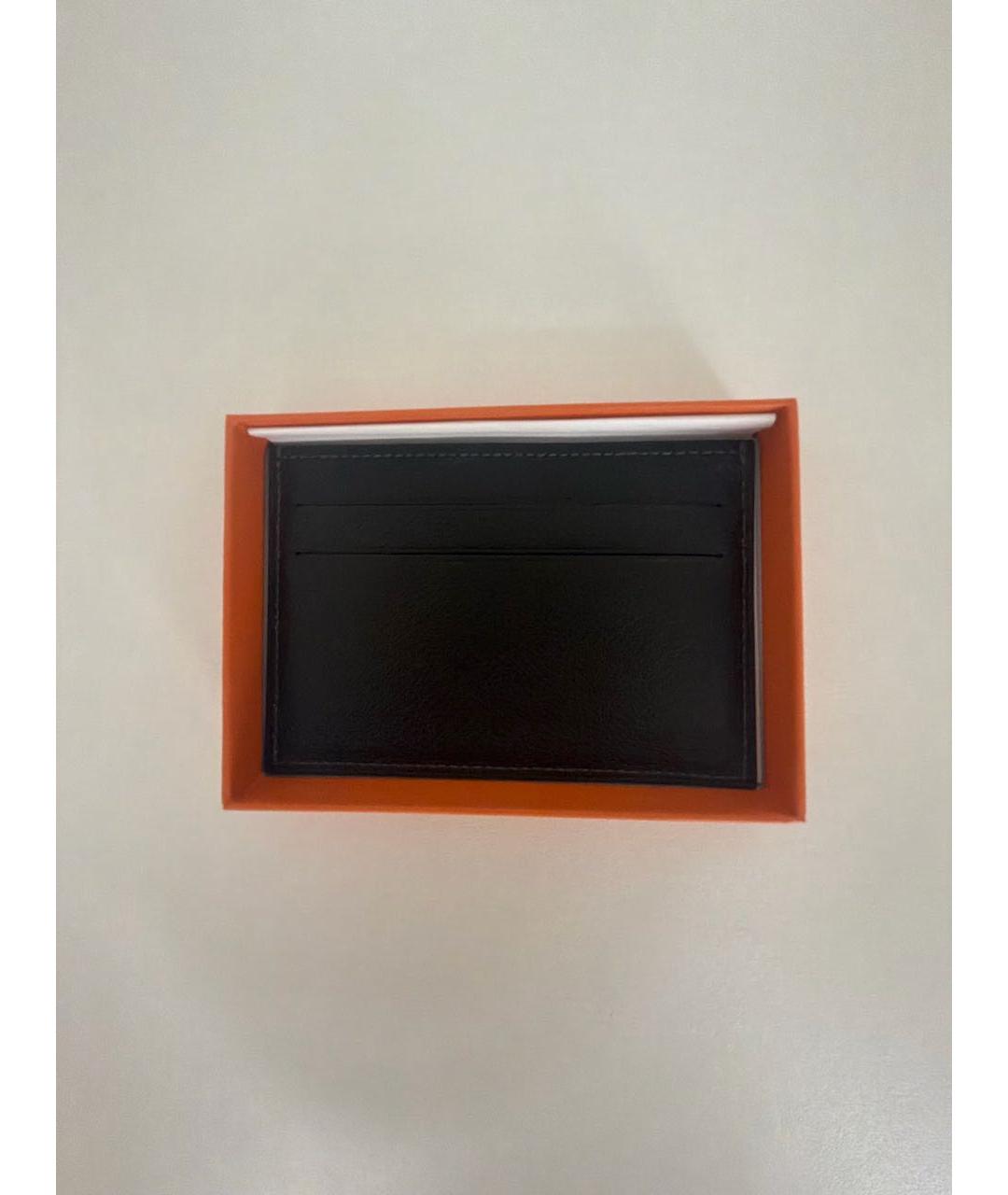 HERMES Черный кожаный кардхолдер, фото 2