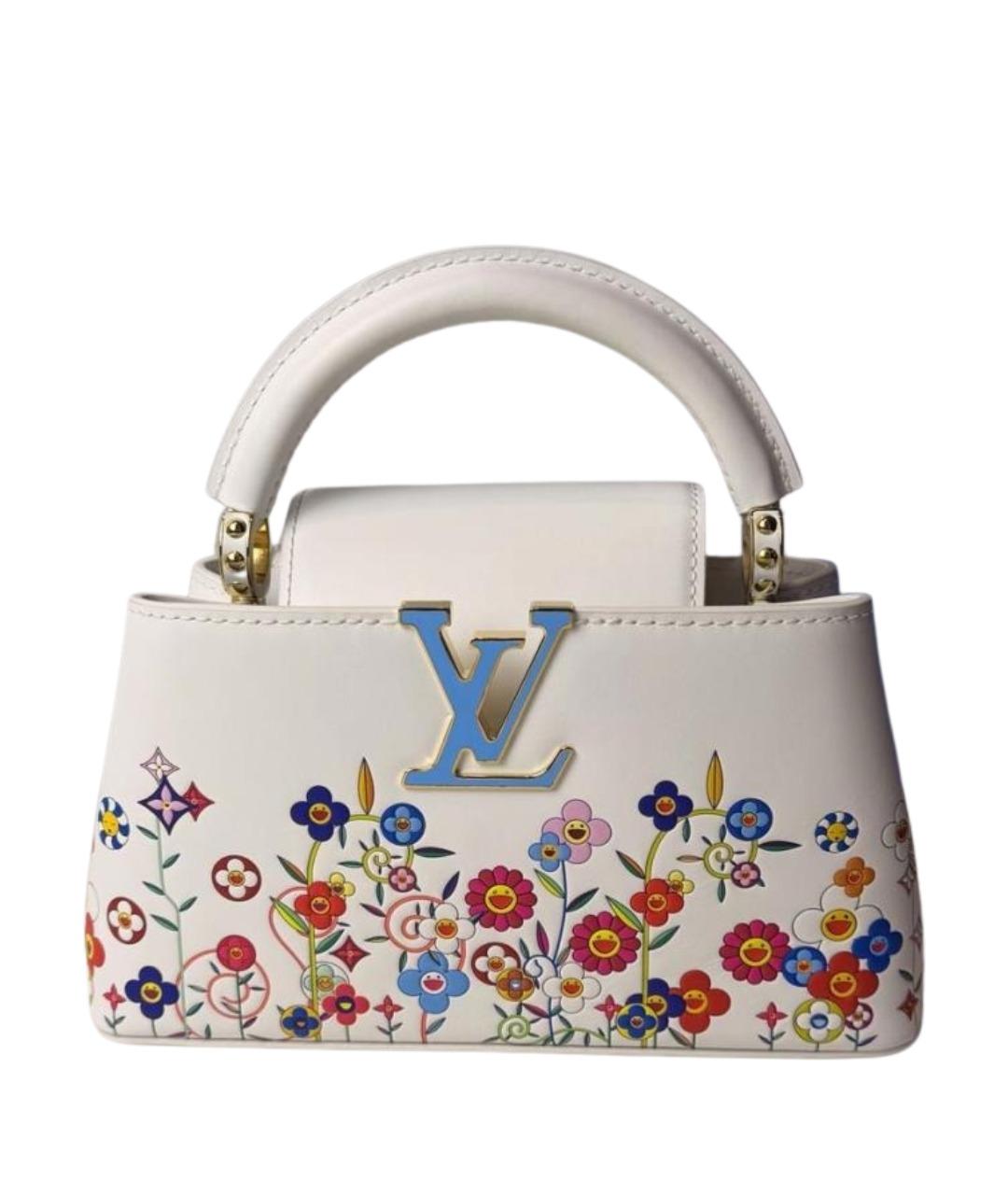 LOUIS VUITTON Белая кожаная сумка с короткими ручками, фото 1