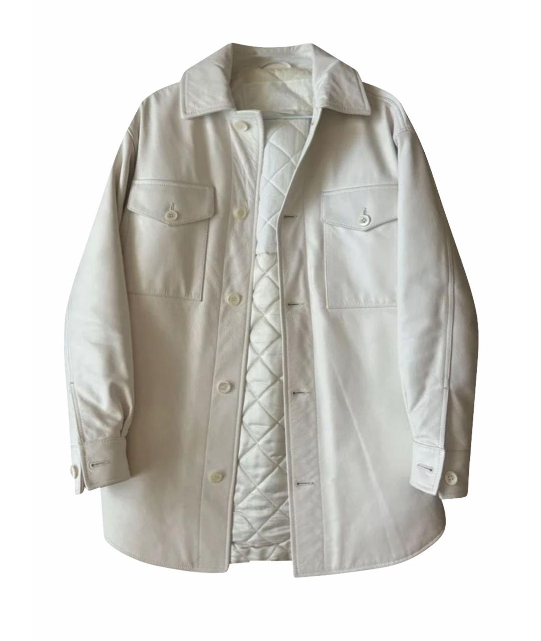 MAISON MARGIELA Белая кожаная куртка, фото 1