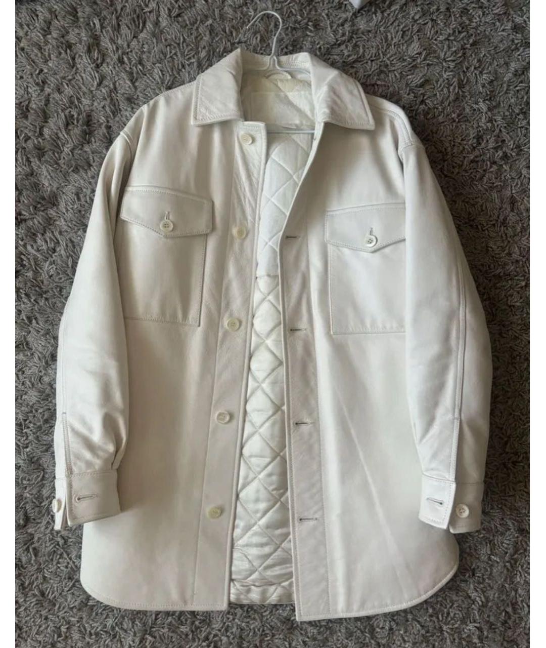 MAISON MARGIELA Белая кожаная куртка, фото 6