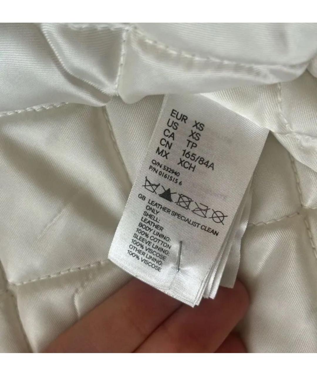 MAISON MARGIELA Белая кожаная куртка, фото 5