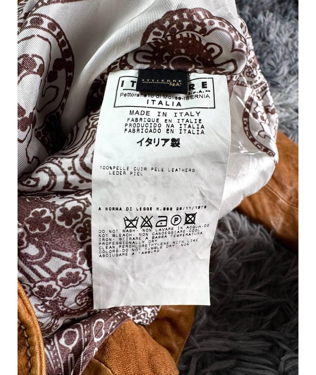 JUST CAVALLI Коричневая кожаная куртка, фото 6