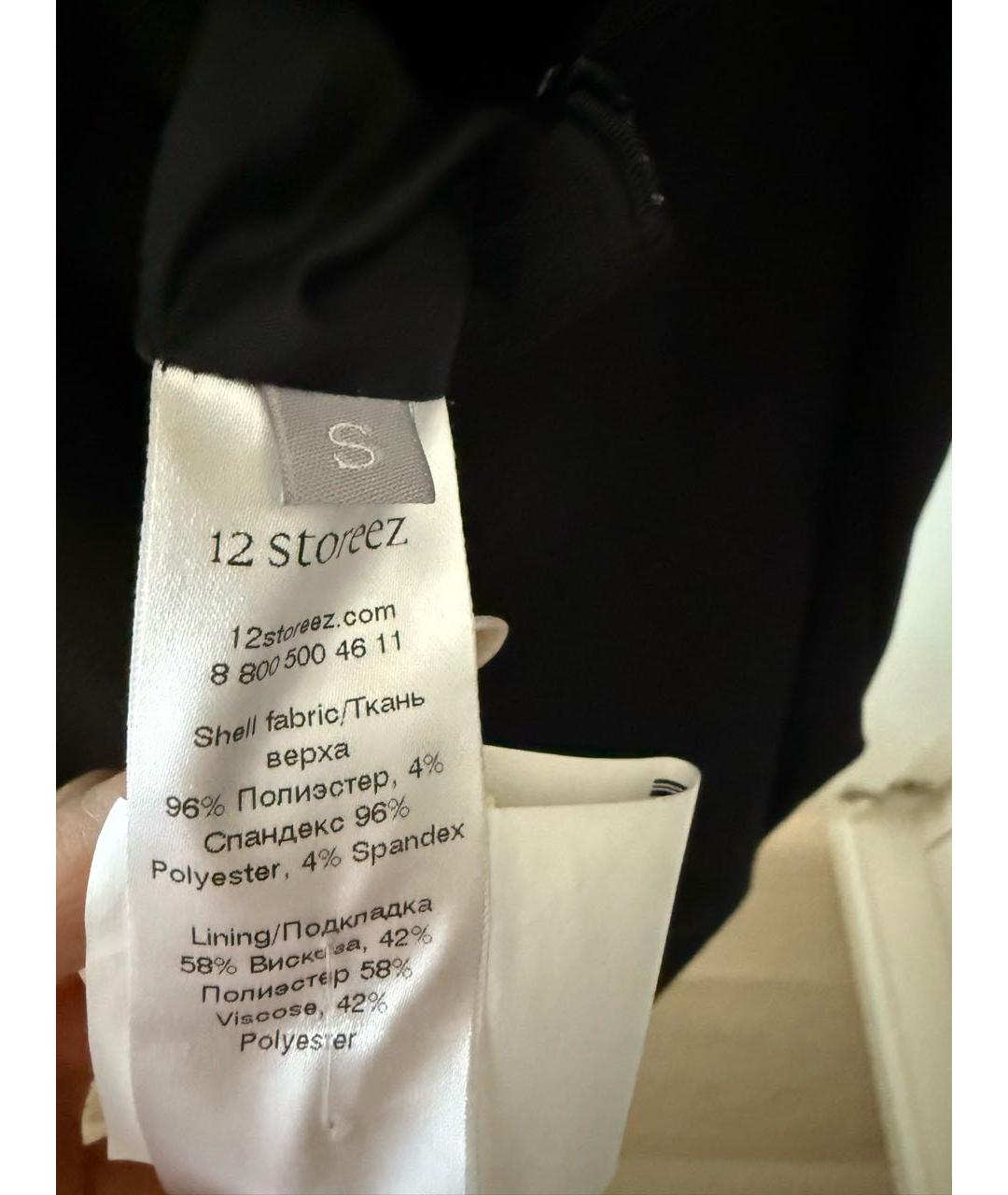 12 STOREEZ Черное полиэстеровое коктейльное платье, фото 3