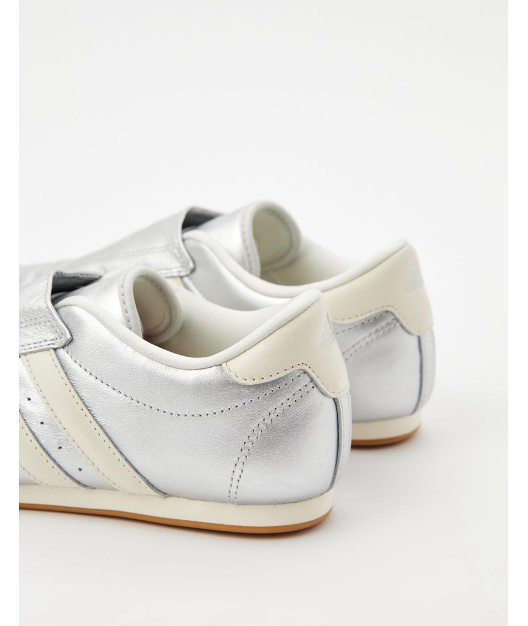 ADIDAS Серебряные кожаные кроссовки, фото 7