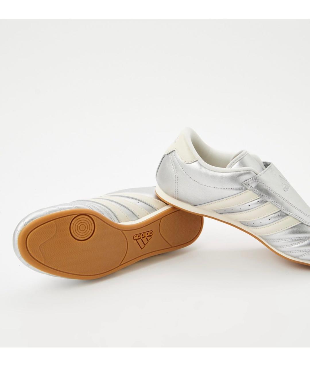ADIDAS Серебряные кожаные кроссовки, фото 8