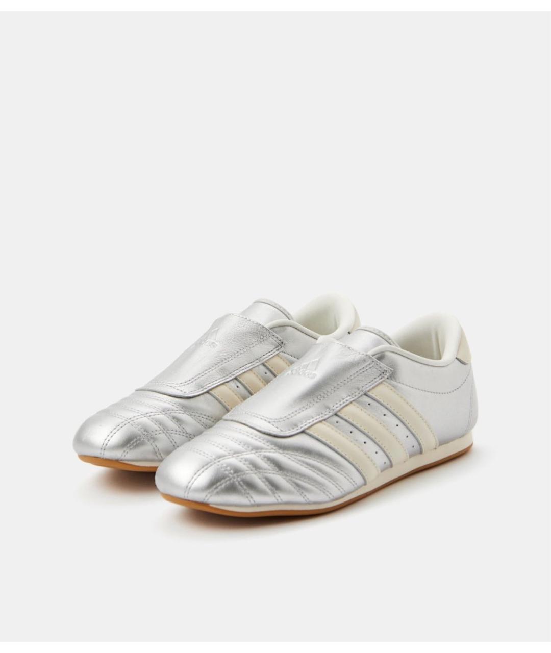 ADIDAS Серебряные кожаные кроссовки, фото 6