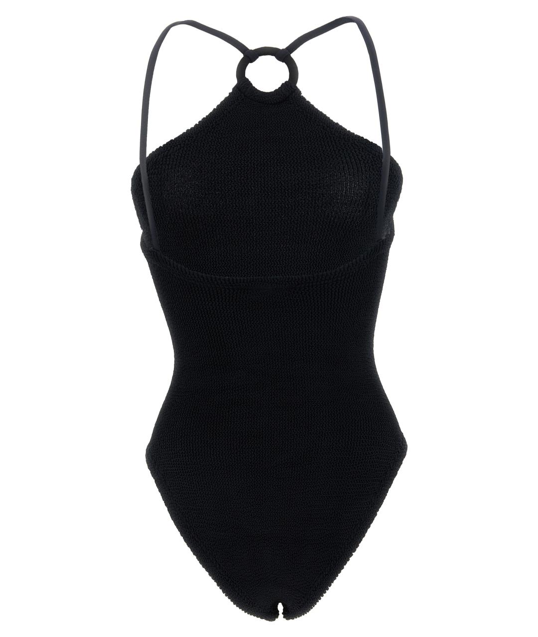 HUNZA G Черный полиамидовый купальник, фото 2