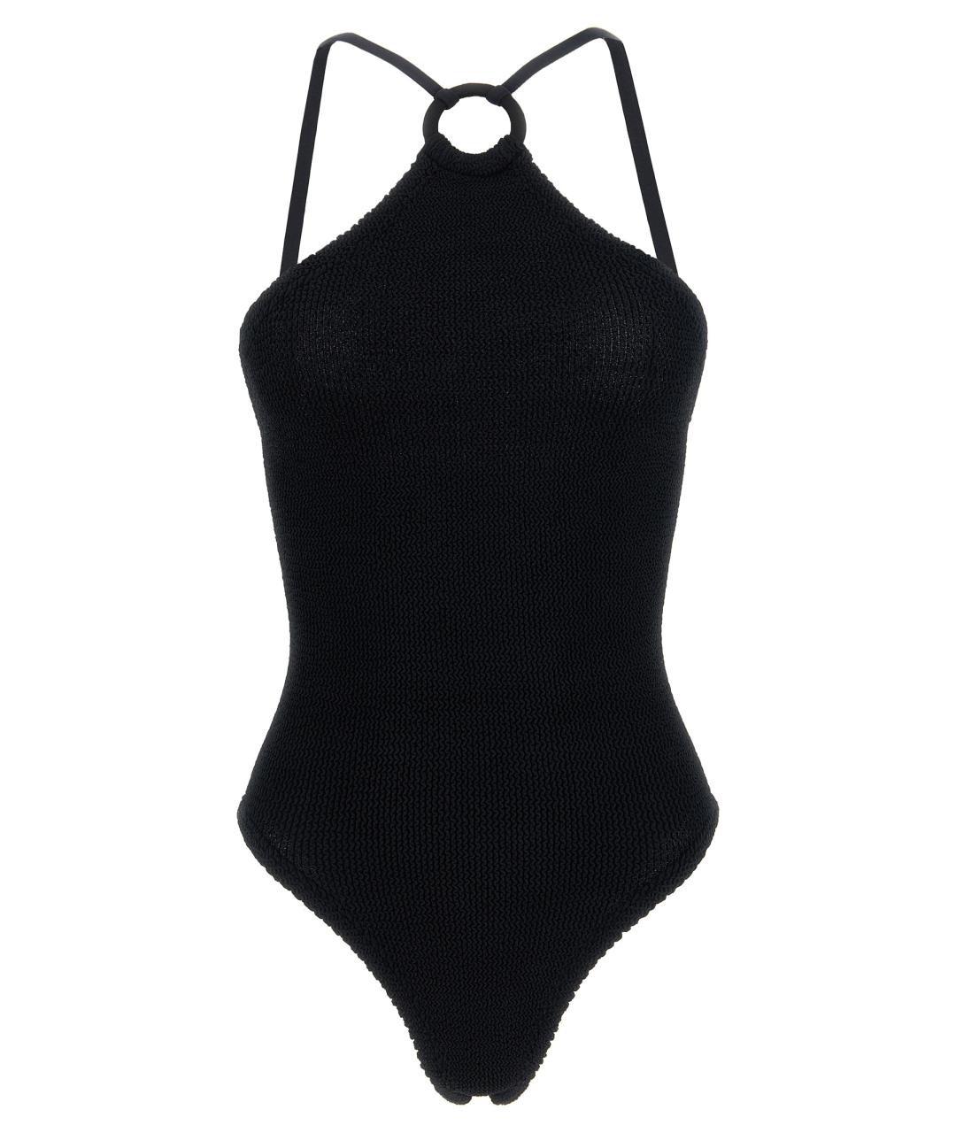 HUNZA G Черный полиамидовый купальник, фото 1