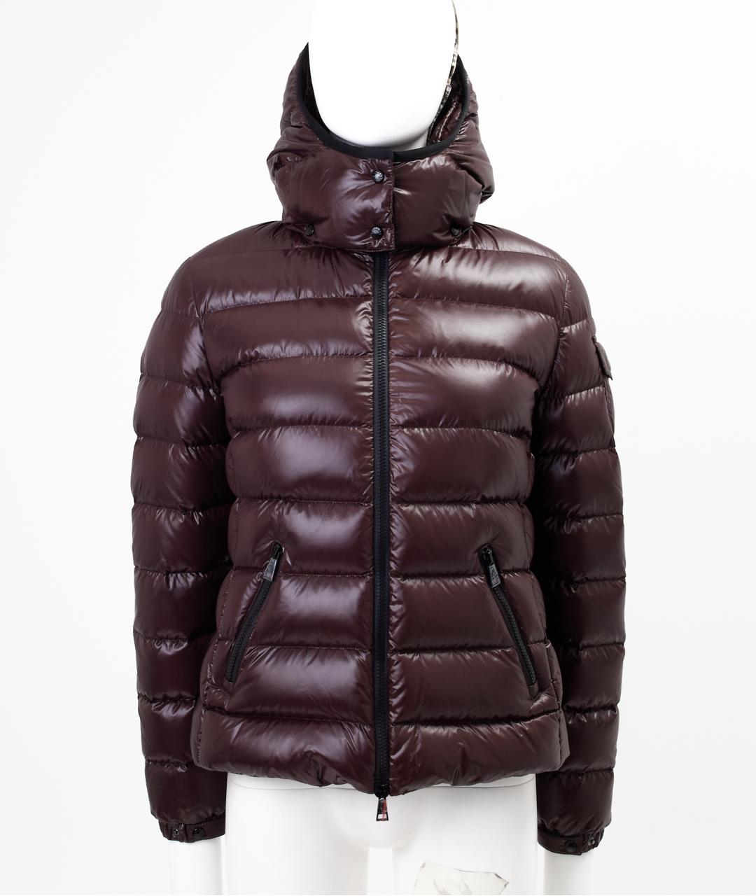 MONCLER Коричневый полиамидовый пуховик, фото 5