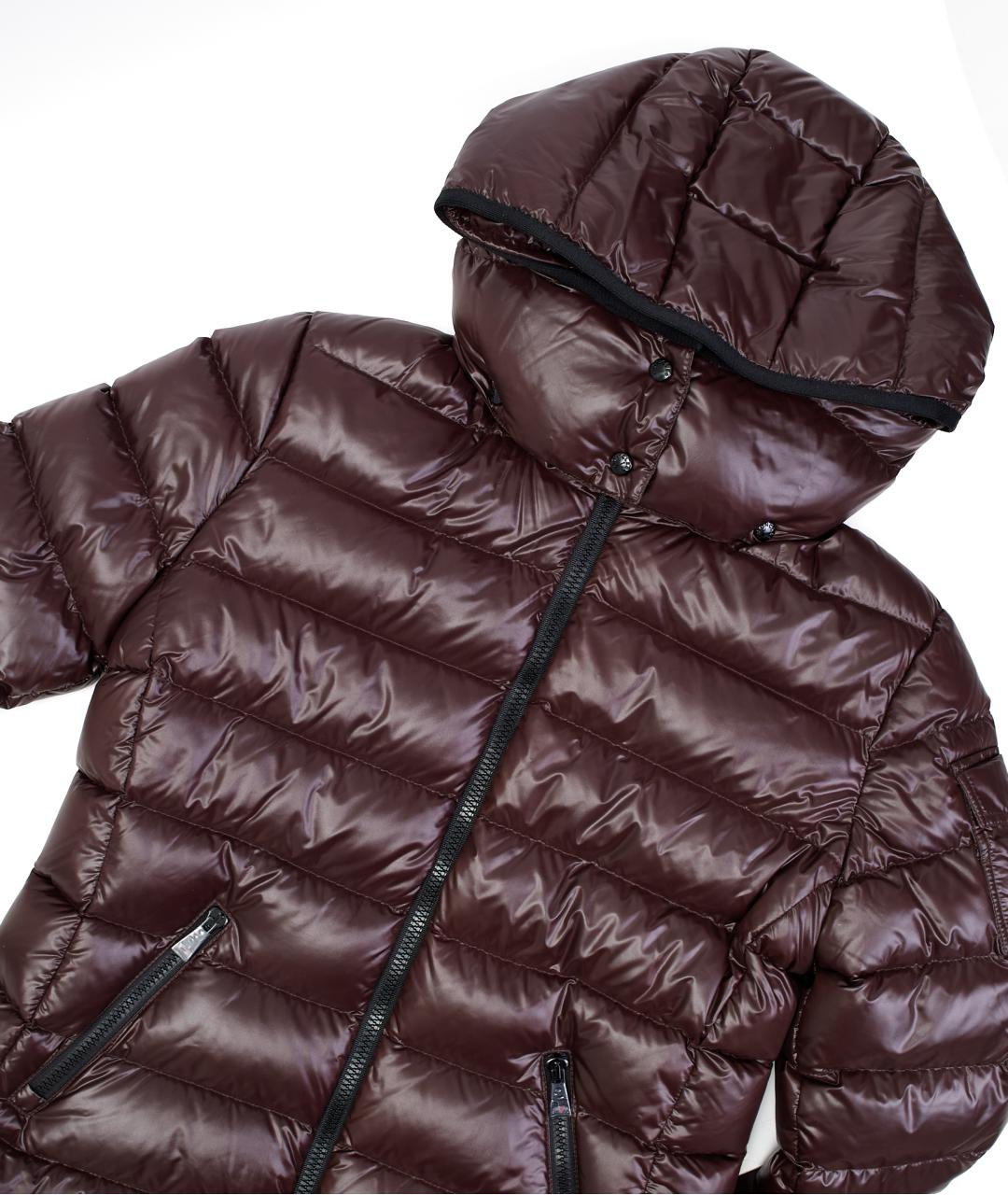 MONCLER Коричневый полиамидовый пуховик, фото 4