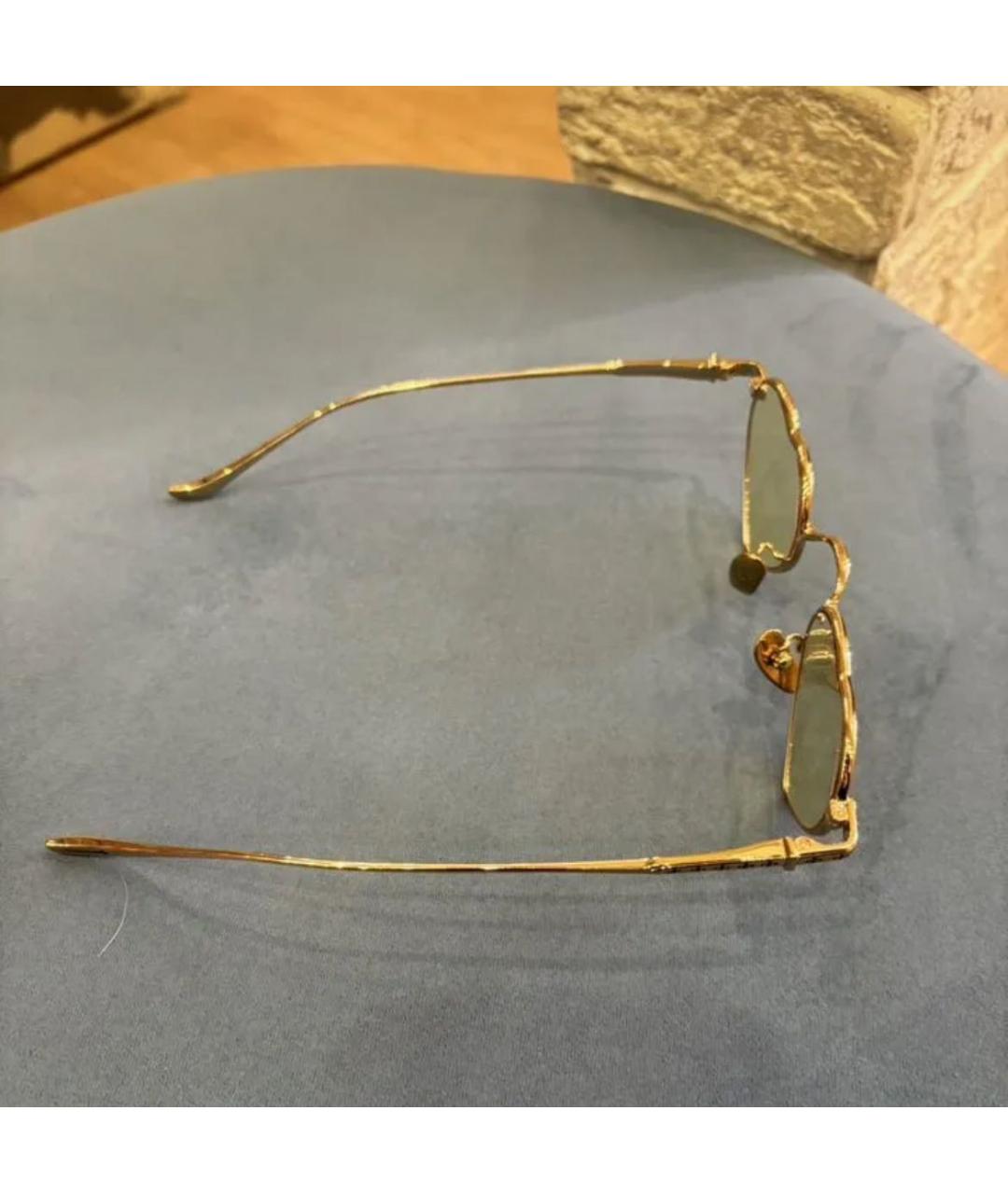 CHROME HEARTS Золотые металлические солнцезащитные очки, фото 2